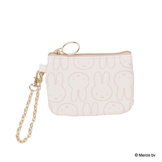 MIFFY コイン＆パスケース フェイスモチーフ 定期入れ ミッフィー ピンク ディックブルーナ エフエービージャパン ICカードケース 小銭入れ 絵本メール便可