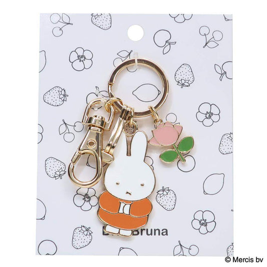 ミッフィー キーリング 合金 チャーム MIFFY REFRESHING フラワー ディックブルーナ エフエービージャパン バッグチャーム プレゼント 絵本キャラクター グッズ メール便可 シネマコレクション
