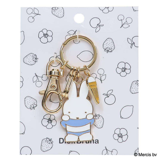 ミッフィー キーリング 合金 チャーム MIFFY REFRESHING アイス ディックブルーナ エフエービージャパン バッグチャーム プレゼント 絵本キャラクター グッズ メール便可 シネマコレクション
