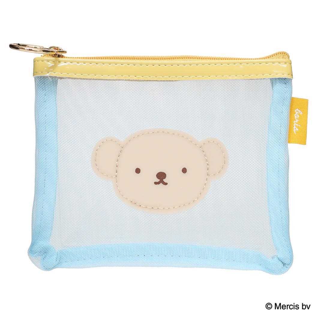 ミッフィー 平ポーチ ミニフラットポーチ BRUNA BICOLOR MESH ブルー ディックブルーナ エフエービージャパン 小物入れ コスメポーチ 絵本キャラクター グッズ メール便可 シネマコレクション
