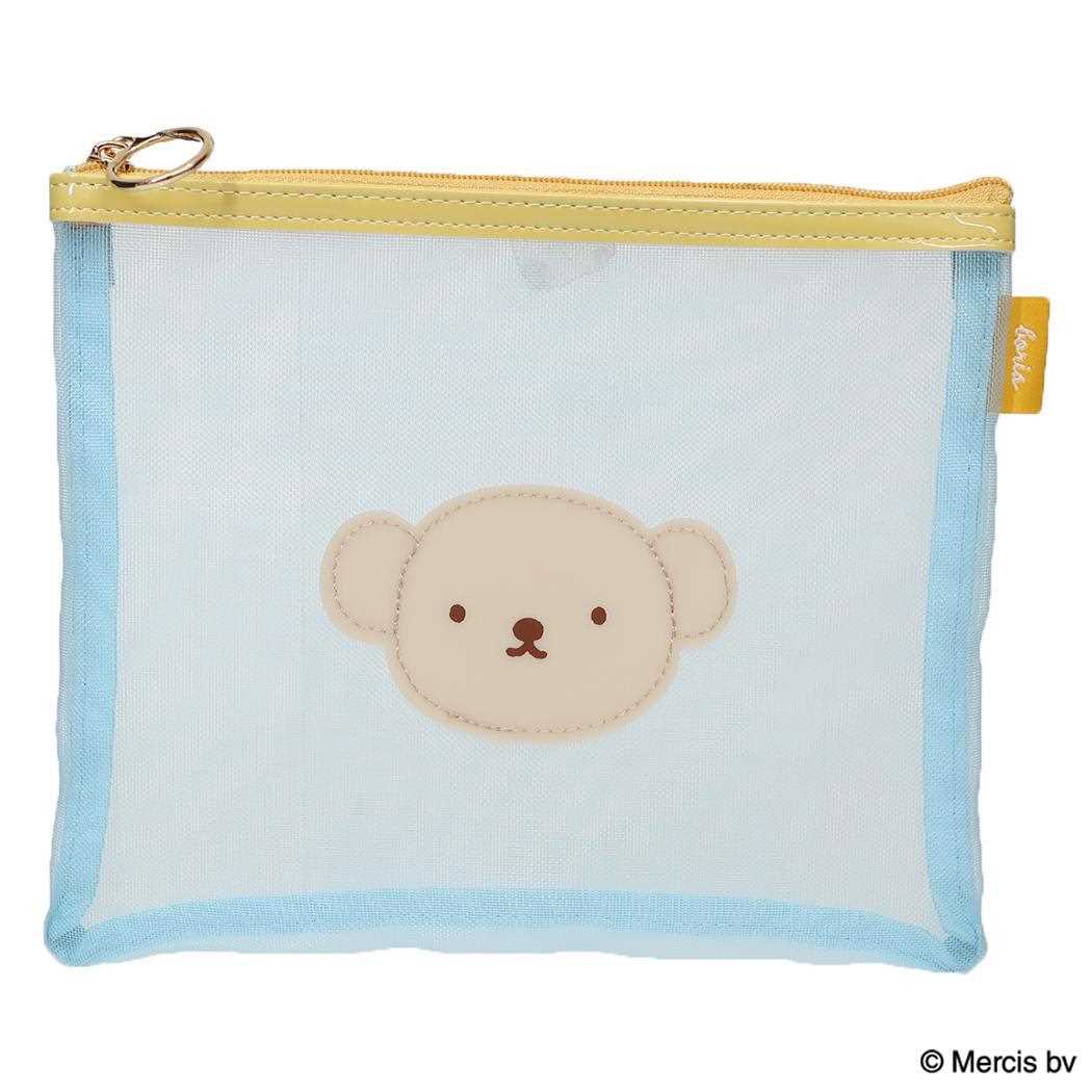 ミッフィー 平ポーチ フラットポーチ BRUNA BICOLOR MESH ブルー ディックブルーナ エフエービージャパン 小物入れ コスメポーチ 絵本キャラクター グッズ メール便可 シネマコレクション