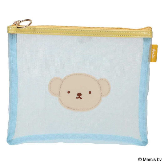 ミッフィー 平ポーチ フラットポーチ BRUNA BICOLOR MESH ブルー ディックブルーナ エフエービージャパン 小物入れ コスメポーチ 絵本キャラクター グッズ メール便可 シネマコレクション