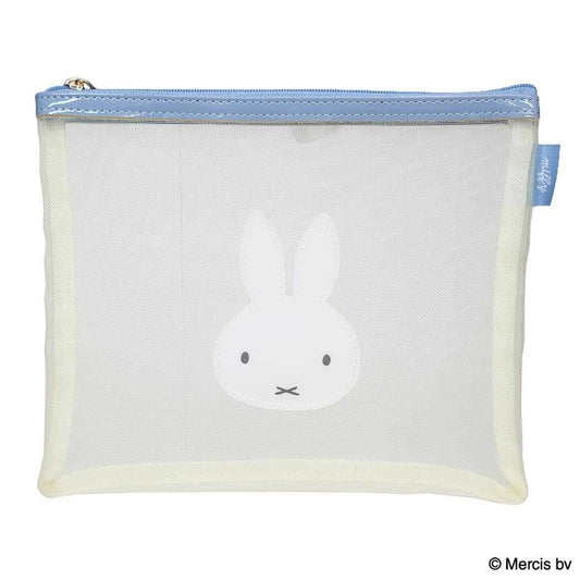 ミッフィー 平ポーチ フラットポーチ BRUNA BICOLOR MESH アイボリー ディックブルーナ エフエービージャパン 小物入れ コスメポーチ 絵本キャラクター グッズ メール便可 シネマコレクション