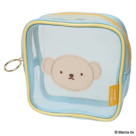 ミッフィー コスメポーチ スクエアポーチ BRUNA BICOLOR MESH ブルー ディックブルーナ エフエービージャパン 小物入れ かわいい 絵本キャラクター グッズ シネマコレクション