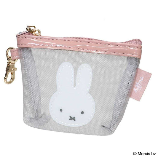 ミッフィー ミニポーチ マイクロ台形ポーチ BRUNA BICOLOR MESH グレー ディックブルーナ エフエービージャパン 小物入れ かわいい 絵本キャラクター グッズ メール便可 シネマコレクション