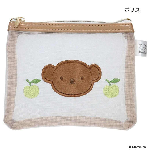 ミッフィー ミニポーチ ミニフラットポーチ MESH＆EMBROIDERY ボリス ディックブルーナ エフエービージャパン