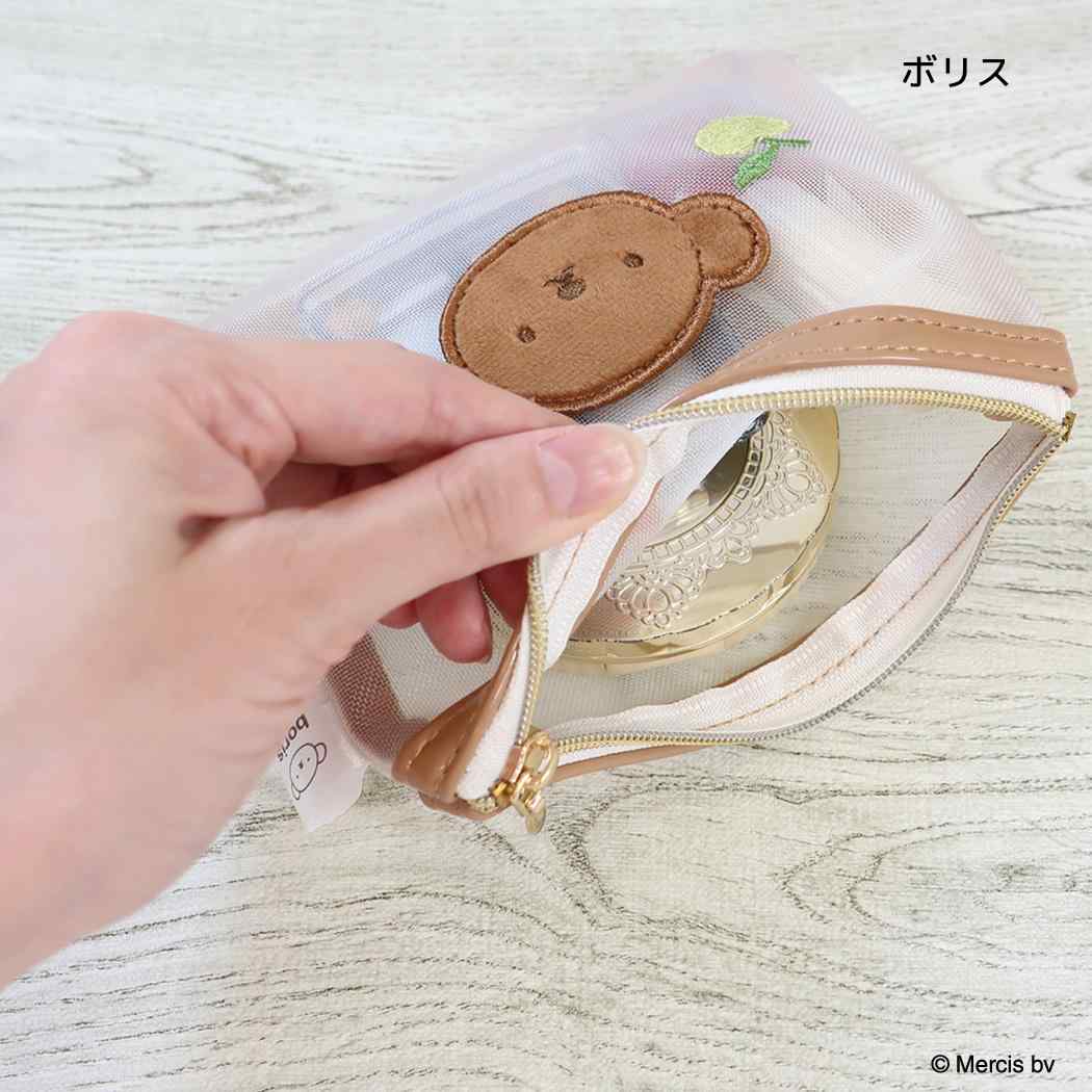 ミッフィー ミニポーチ ミニフラットポーチ MESH＆EMBROIDERY ボリス ディックブルーナ エフエービージャパン