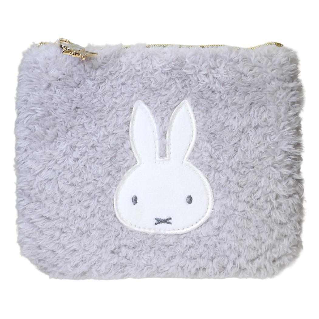 miffy 小物入れ ボア ミニフラットポーチ ブルー ディックブルーナ エフエービージャパン