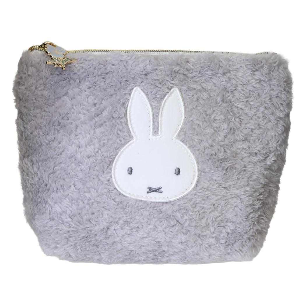miffy マルチポーチ ボア 台形ポーチ ブルー ディックブルーナ エフエービージャパン