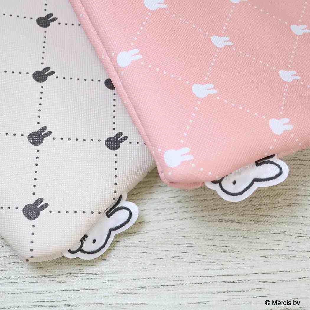 ミッフィー ミニポーチ ティッシュポーチ QUILTING PRINT アイボリー ディックブルーナ エフエービージャパン