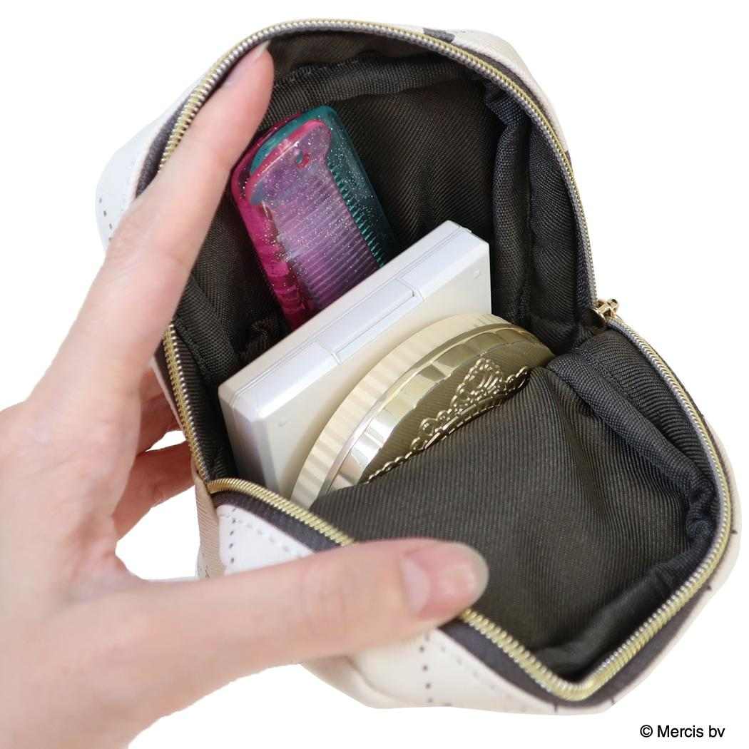 ミッフィー コスメポーチ 縦型スクエアポーチ QUILTING PRINT アイボリー ディックブルーナ エフエービージャパン