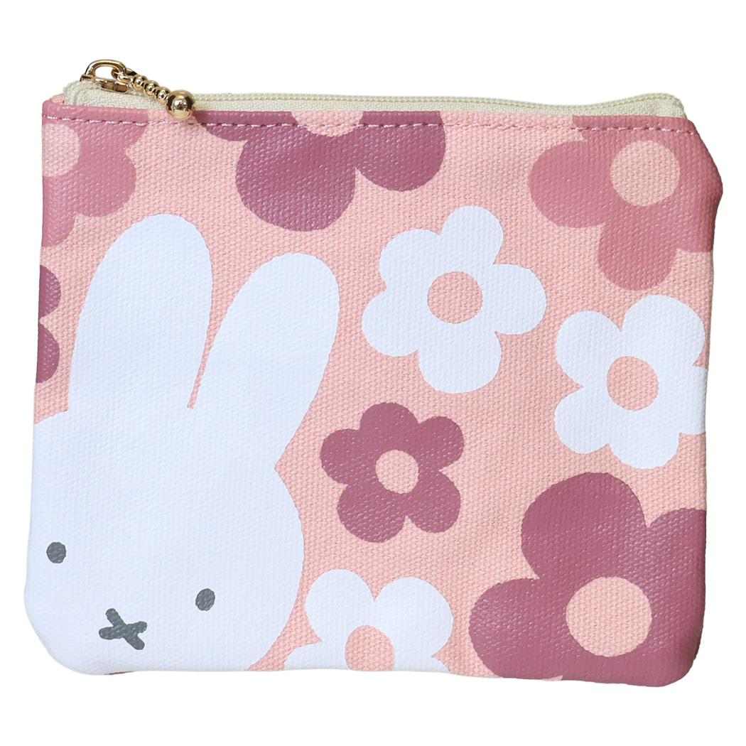 miffy 小物入れ BIG FLOWER ミニフラットポーチ ピンク ディックブルーナ エフエービージャパン