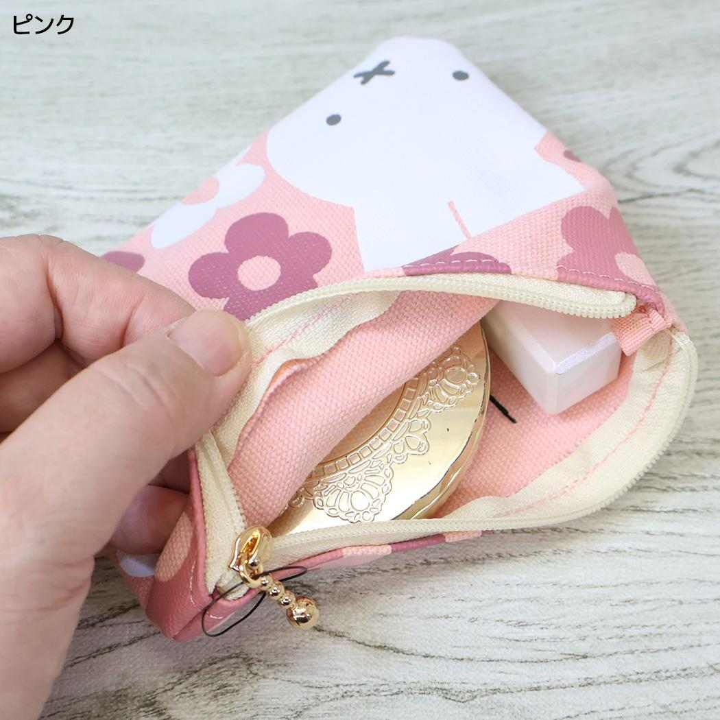 miffy 小物入れ BIG FLOWER ミニフラットポーチ ピンク ディックブルーナ エフエービージャパン