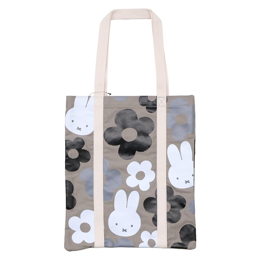 miffy 肩掛けバッグ BIG FLOWER トートバッグ グレー ディックブルーナ エフエービージャパン