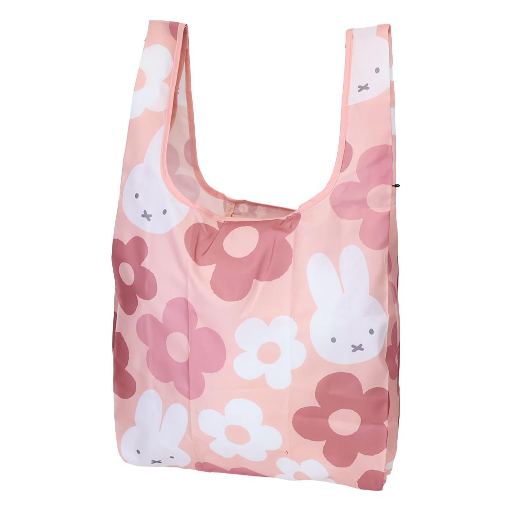 miffy エコバッグ BIG FLOWER ショッピングバッグS ピンク ディックブルーナ エフエービージャパン
