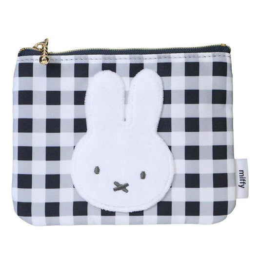 miffy 小物入れ チェック ミニ フラットポーチ ミッフィー ディックブルーナ エフエービージャパン