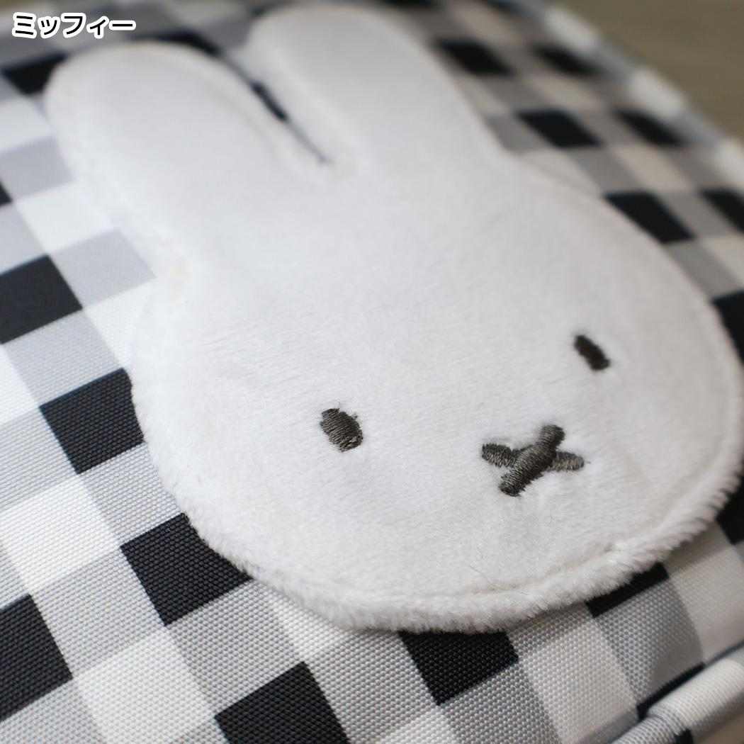 miffy マルチポーチ チェック スクエアポーチ ミッフィー ディックブルーナ エフエービージャパン