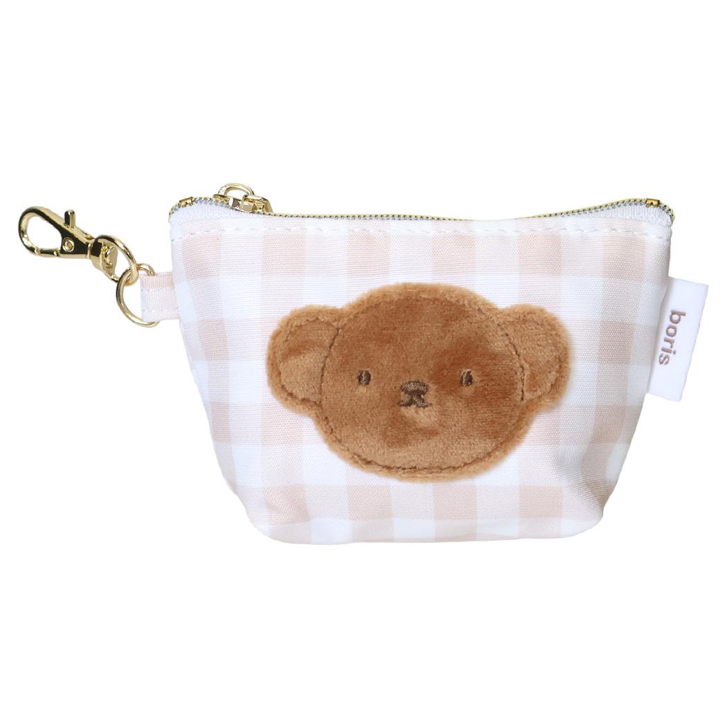 miffy 小物入れ チェック マイクロミニ 台形ポーチ イヤホン収納 カード収納 ボリス ディックブルーナ エフエービージャパン