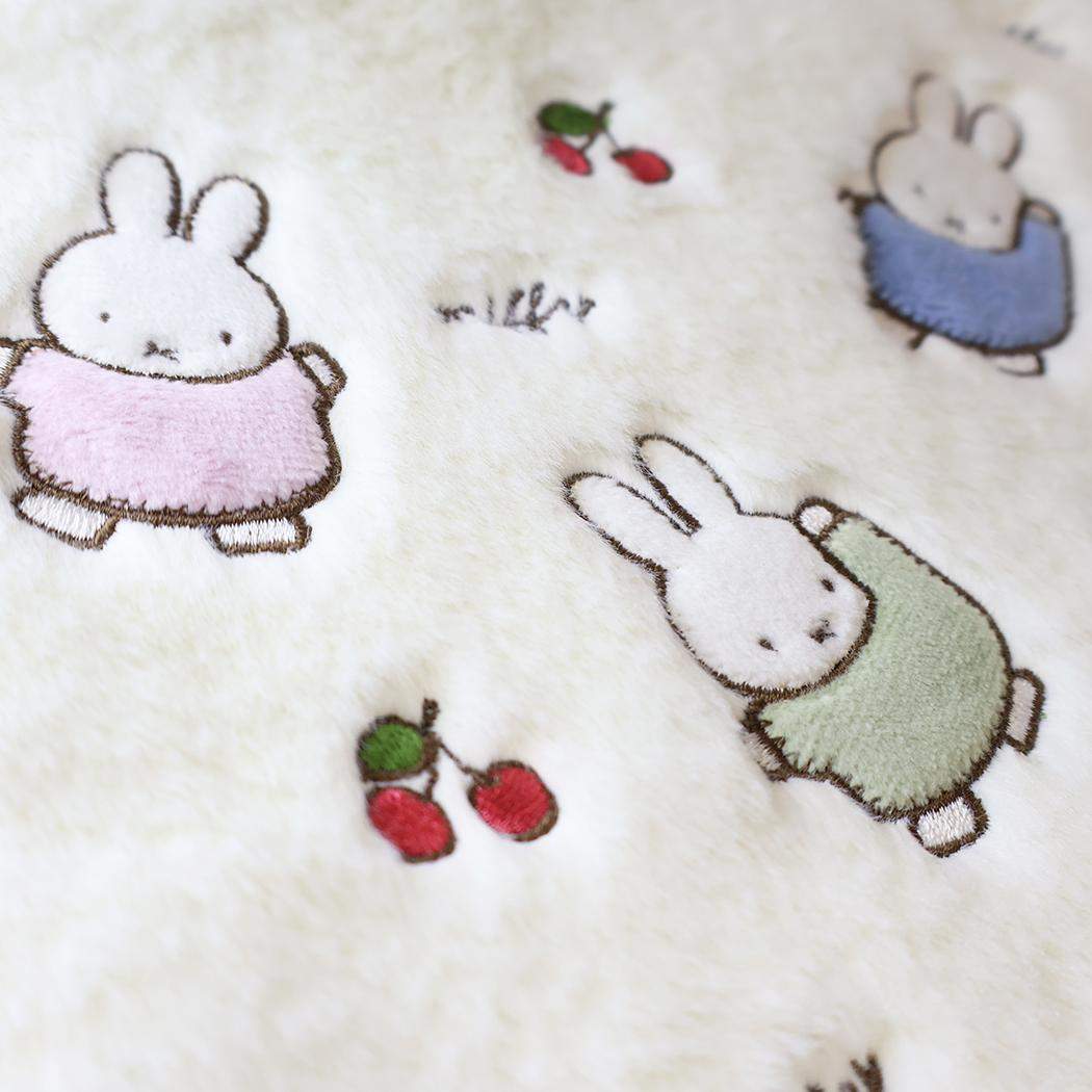 miffy 小物入れ LONG PILE フラットポーチ アイボリー ディックブルーナ エフエービージャパン