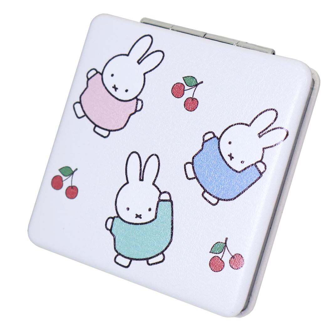 miffy 鏡 LONG PILE コンパクトミラー アイボリー ディックブルーナ エフエービージャパン