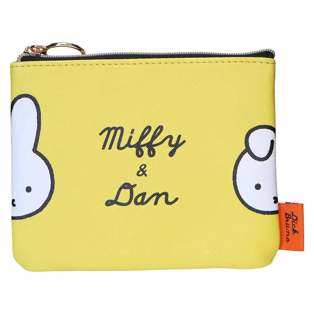 miffy 小物入れ BRUNA COLOR ミニフラットポーチ ブルーナイエロー ディックブルーナ エフエービージャパン