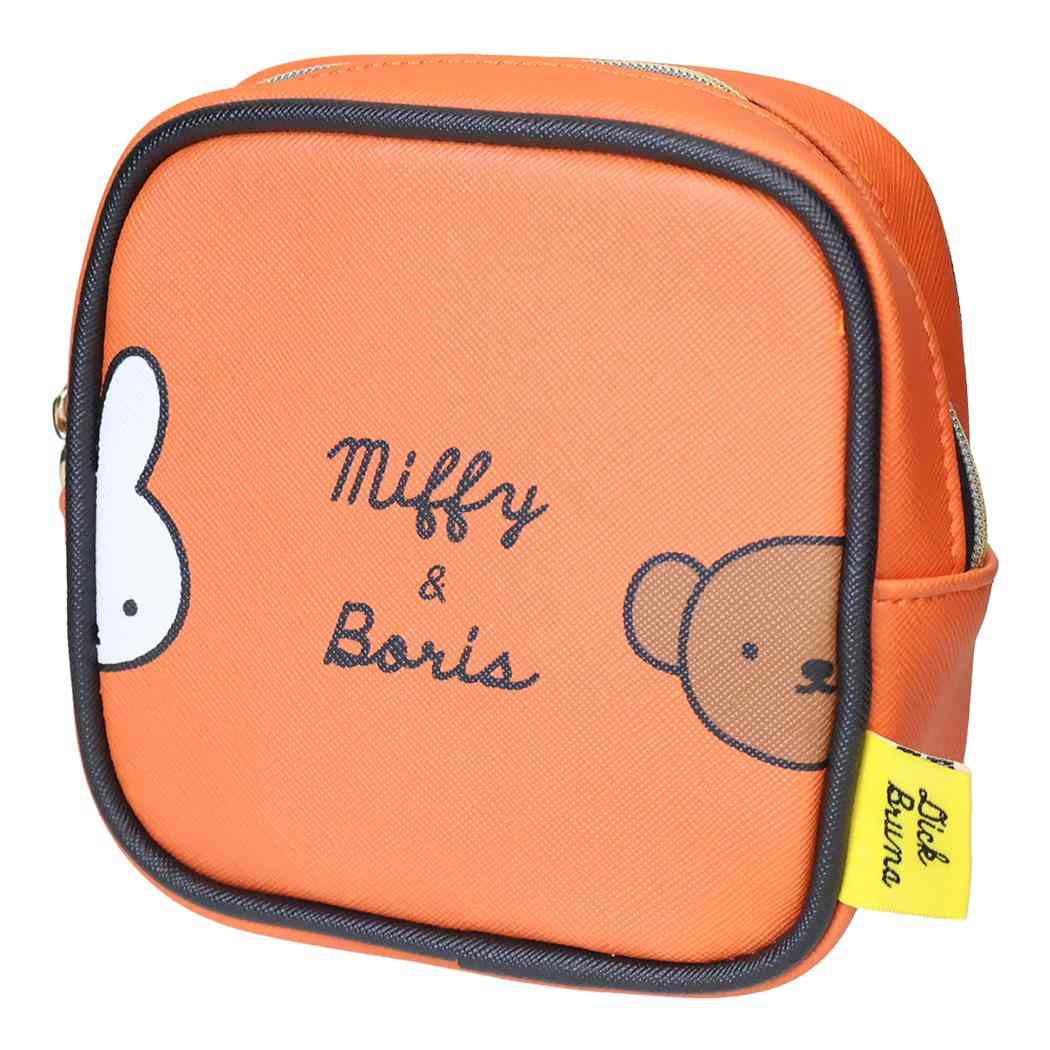 miffy 小物入れ BRUNA COLOR ミニスクエアポーチ ブルーナレッド ディックブルーナ エフエービージャパン