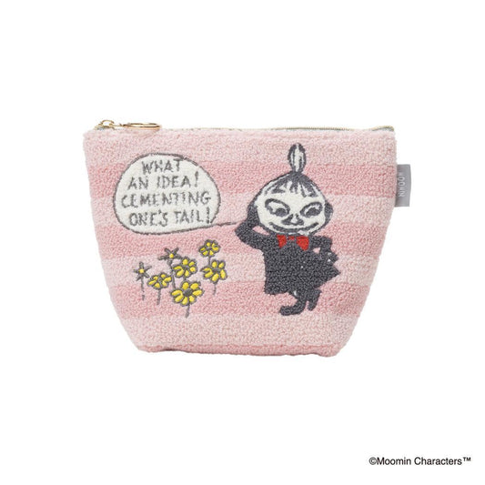MOOMIN サガラ刺繍台形ポーチ コスメポーチ ムーミン リトルミイ ピンク 北欧 エフエービージャパン 小物入れ かわいい