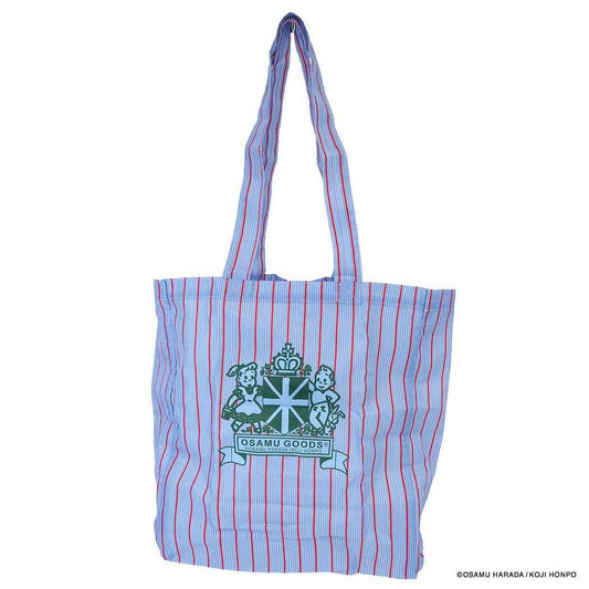 オサムグッズ エコバッグ ショッピングバッグ STRIPE CROWN ブルー Osamu Goods エフエービージャパン