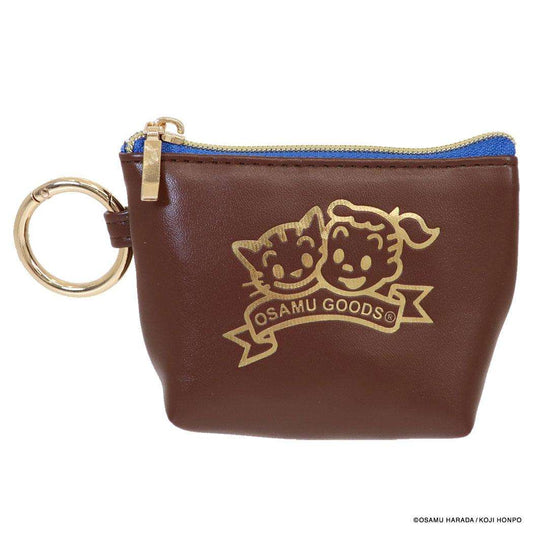 オサムグッズ ミニポーチ マイクロミニ台形ポーチ J＆C FOIL ブラウン Osamu Goods エフエービージャパン