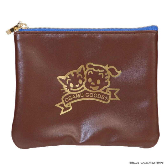 オサムグッズ ミニポーチ ミニフラットポーチ J＆C FOIL ブラウン Osamu Goods エフエービージャパン