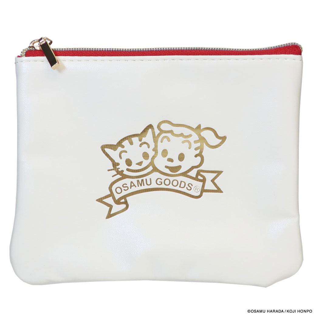 オサムグッズ ミニポーチ ミニフラットポーチ J＆C FOIL アイボリー Osamu Goods エフエービージャパン