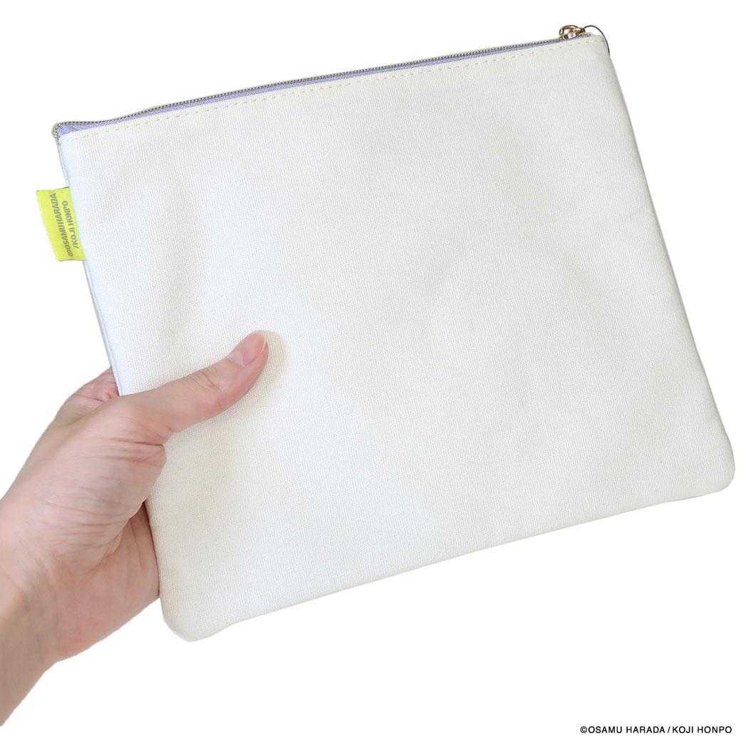 オサムグッズ コスメポーチ フラットポーチ CANVAS SAGARA パープル Osamu Goods エフエービージャパン