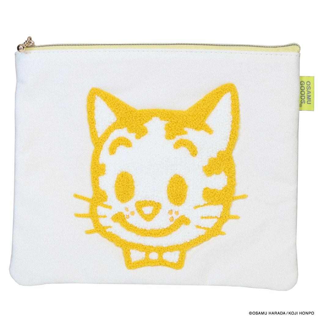 オサムグッズ コスメポーチ フラットポーチ CANVAS SAGARA イエロー Osamu Goods エフエービージャパン