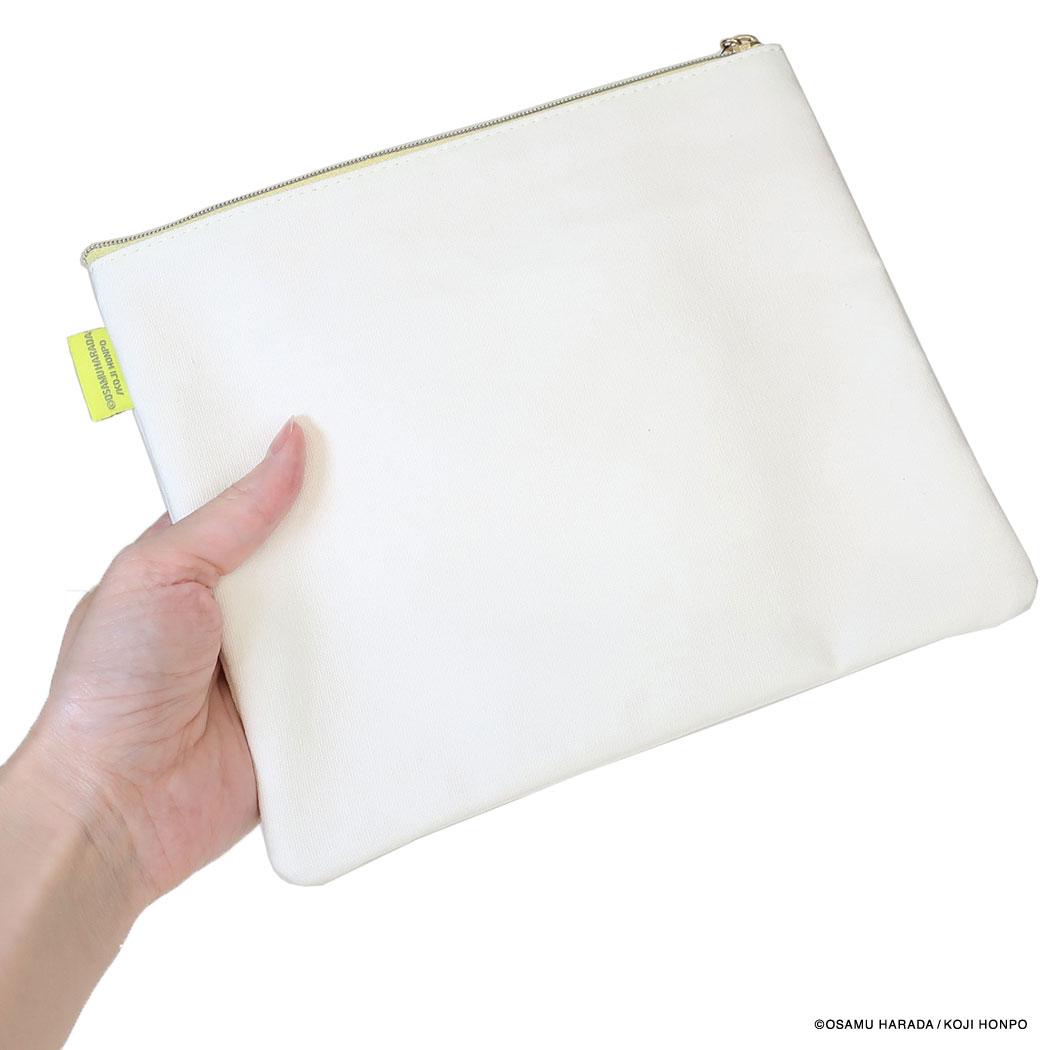オサムグッズ コスメポーチ フラットポーチ CANVAS SAGARA イエロー Osamu Goods エフエービージャパン