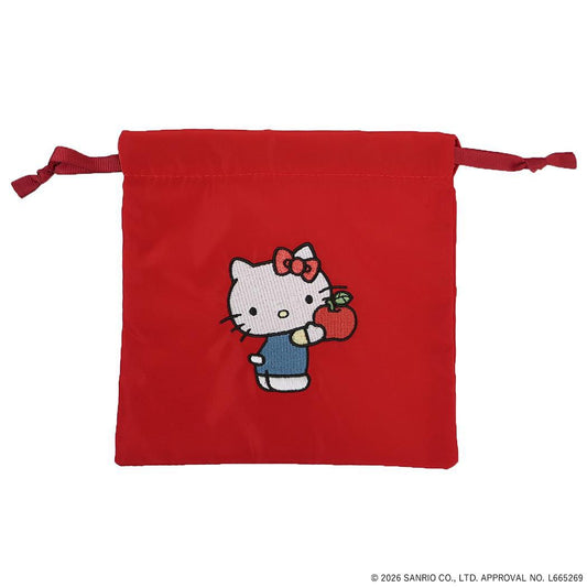 ハローキティ 巾着袋 きんちゃくポーチ SANRIO CHARACTERS BASIC サンリオ エフエービージャパン 小物入れ かわいい キャラクター グッズ メール便可 シネマコレクション