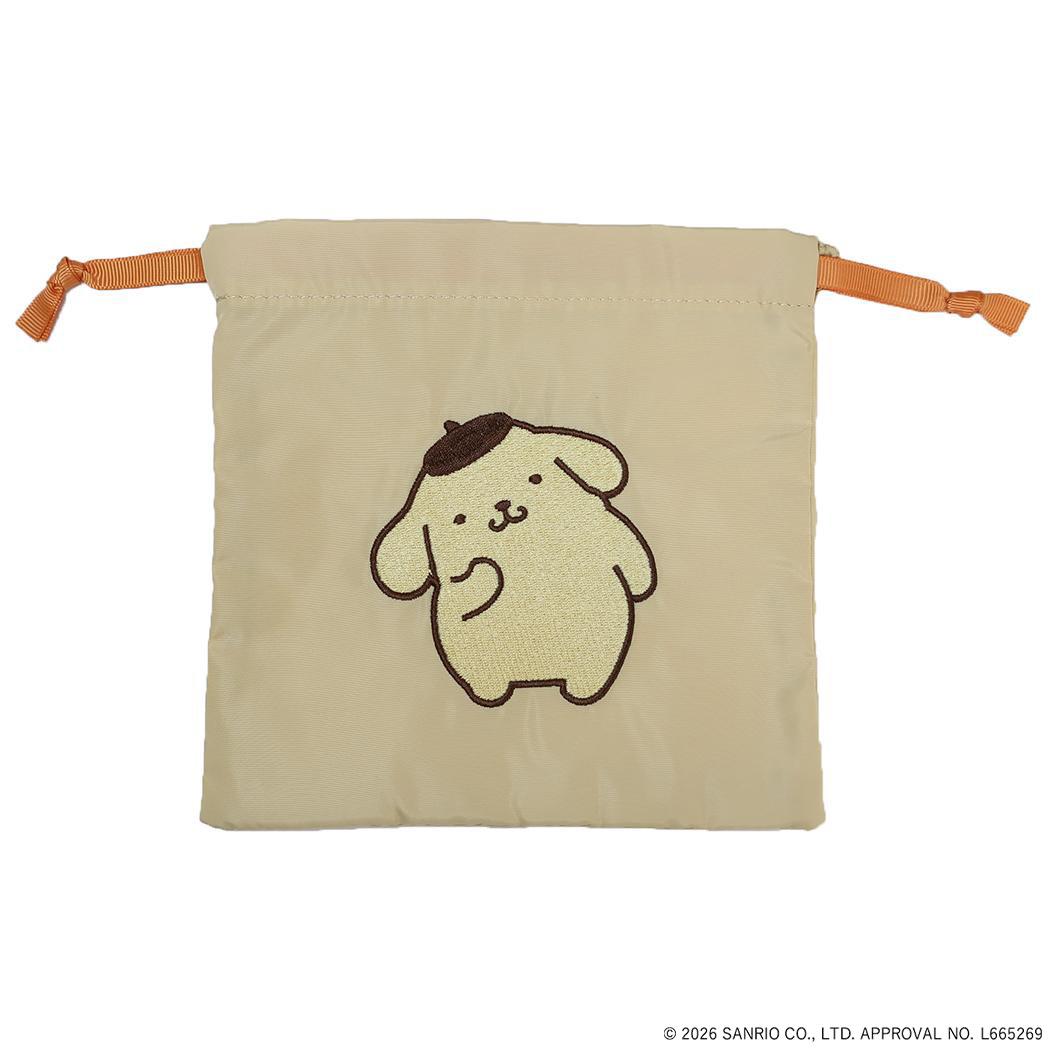 ポムポムプリン 巾着袋 きんちゃくポーチ SANRIO CHARACTERS BASIC サンリオ エフエービージャパン 小物入れ かわいい キャラクター グッズ メール便可 シネマコレクション