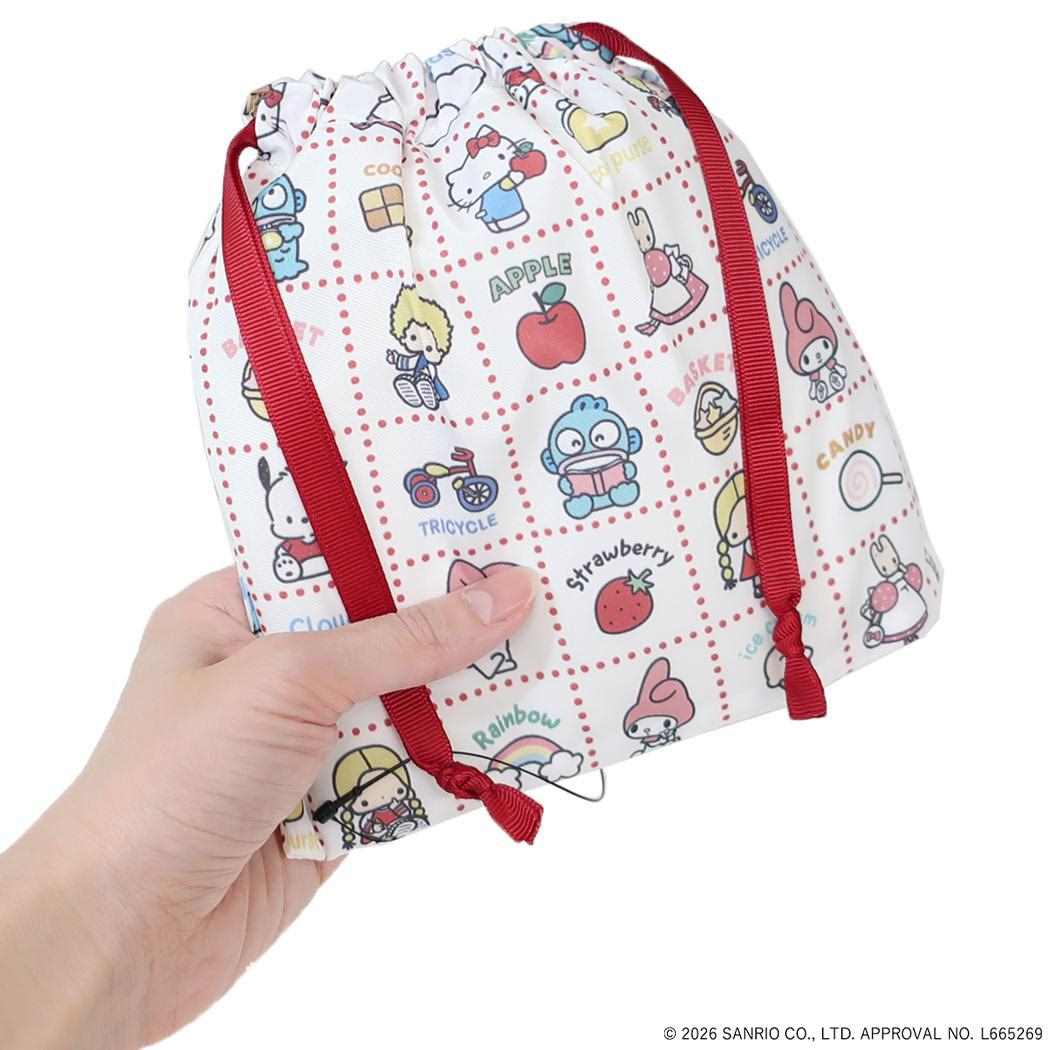 サンリオキャラクターズ 巾着袋 きんちゃくポーチ MIX カラー Sanrio エフエービージャパン SANRIO CHARACTERS BASIC 小物入れ かわいい キャラクター グッズ メール便可 シネマコレクション