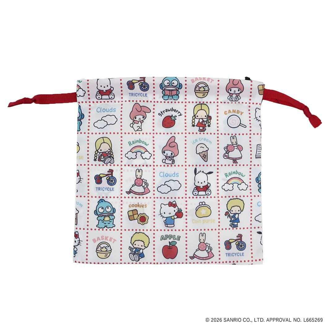 サンリオキャラクターズ 巾着袋 きんちゃくポーチ MIX カラー Sanrio エフエービージャパン SANRIO CHARACTERS BASIC 小物入れ かわいい キャラクター グッズ メール便可 シネマコレクション