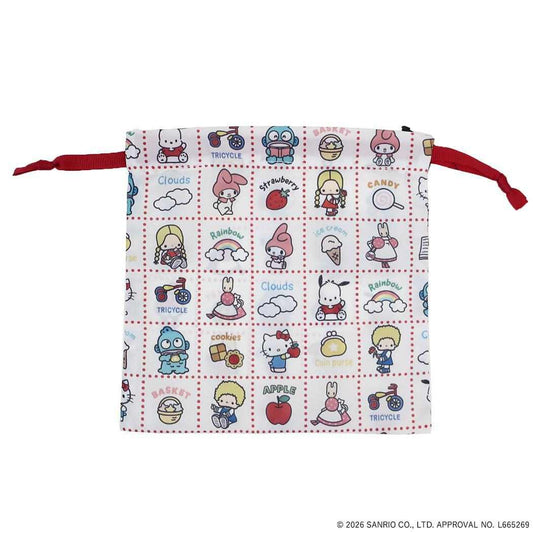 サンリオキャラクターズ 巾着袋 きんちゃくポーチ MIX カラー Sanrio エフエービージャパン SANRIO CHARACTERS BASIC 小物入れ かわいい キャラクター グッズ メール便可 シネマコレクション