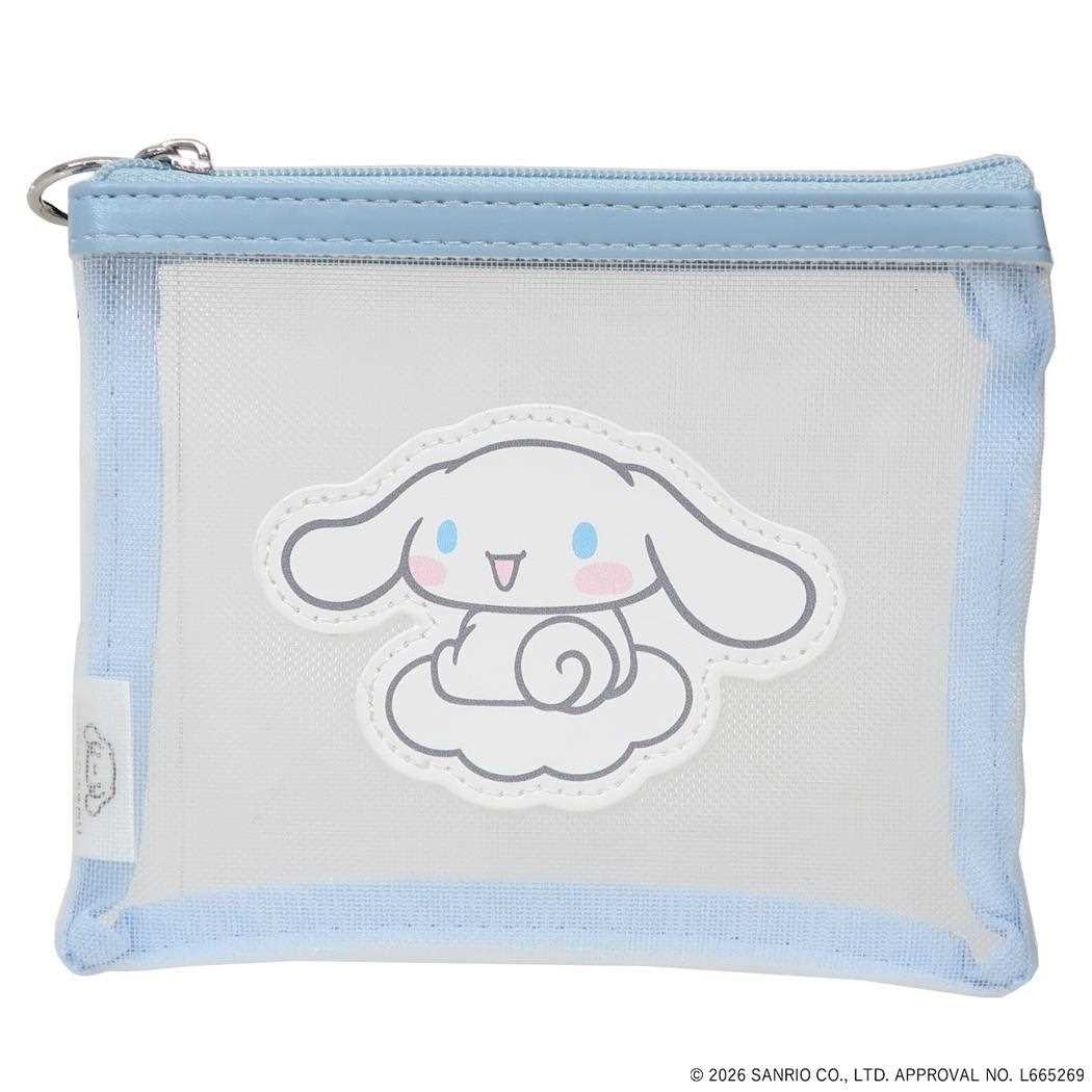 シナモロール 平ポーチ メッシュポーチ SANRIO CHARACTERS BASIC サンリオ エフエービージャパン 小物入れ かわいい キャラクター グッズ メール便可 シネマコレクション