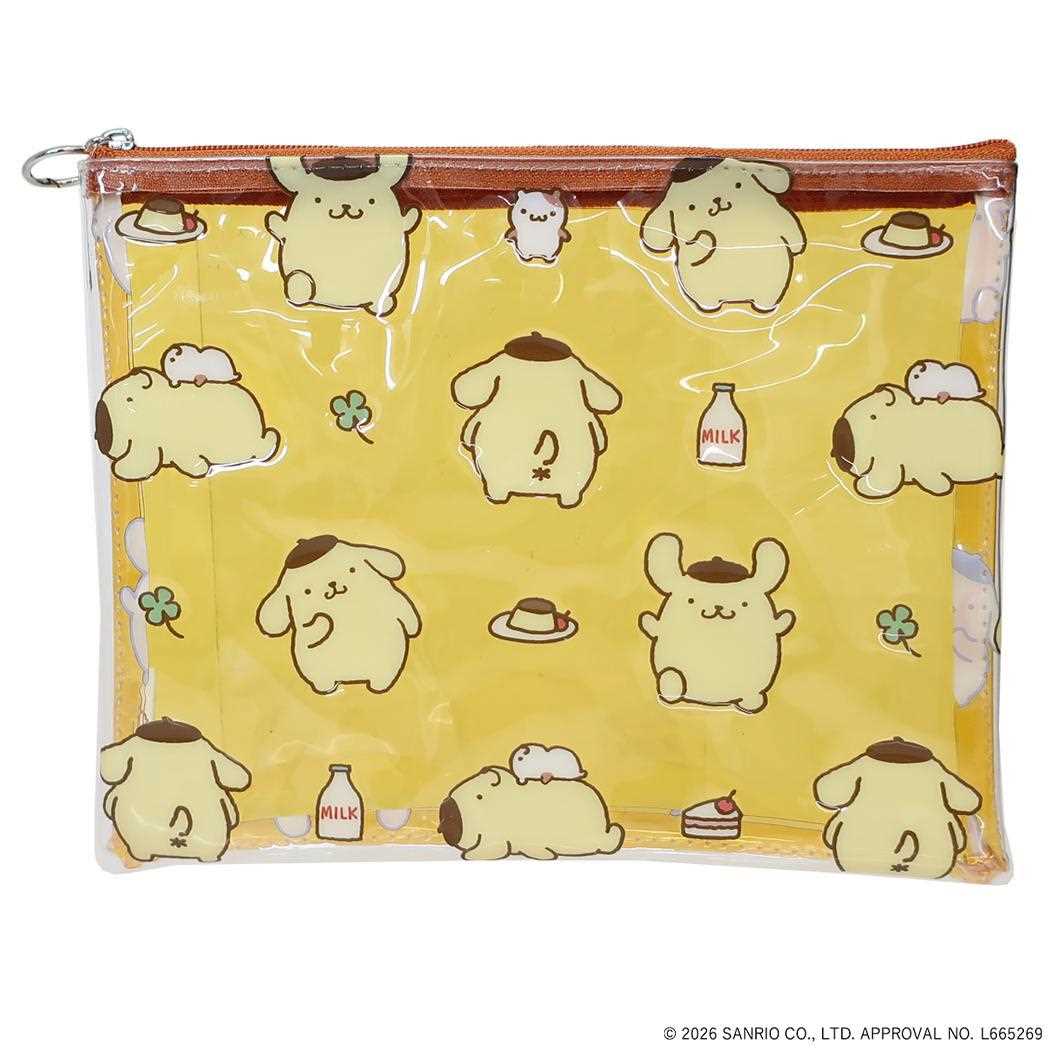 ポムポムプリン コスメポーチ PVC ポーチ SANRIO CHARACTERS BASIC サンリオ エフエービージャパン 小物入れ かわいい キャラクター グッズ メール便可 シネマコレクション
