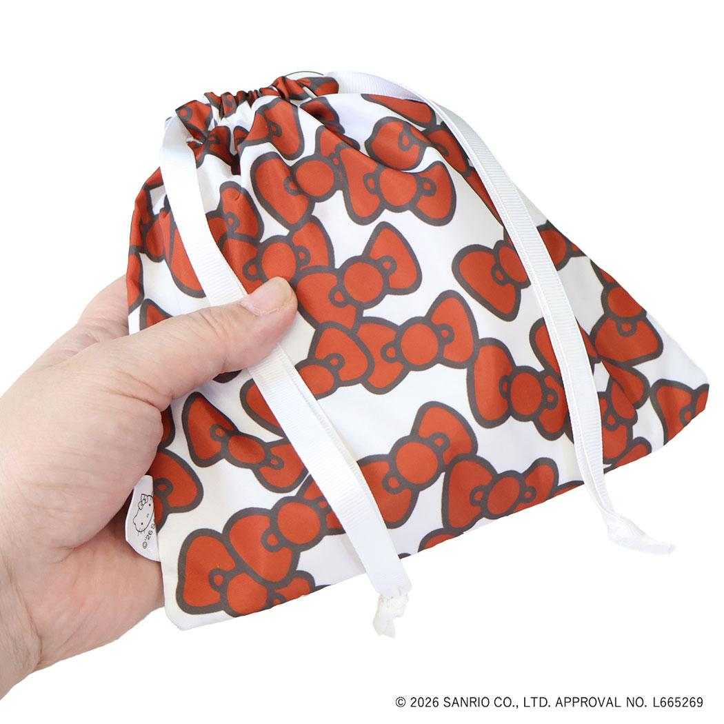 ハローキティ 巾着袋 巾着 HELLO KITTY RIBBON レッド サンリオ エフエービージャパン