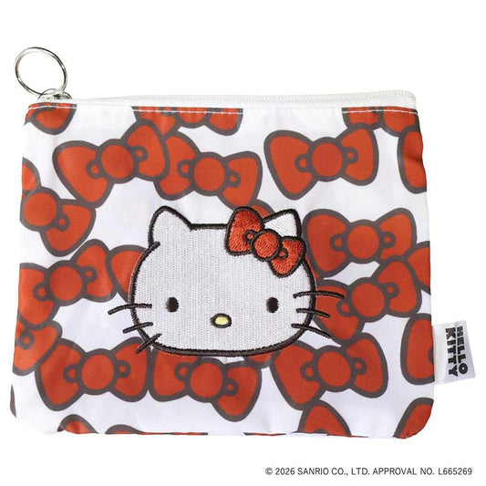 ハローキティ ミニポーチ ミニフラットポーチ HELLO KITTY RIBBON レッド サンリオ エフエービージャパン