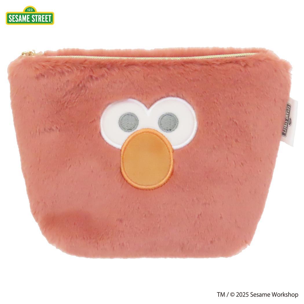 台形ポーチ コスメポーチ セサミストリート SESAME STREET FACE FUR エルモ エフエービージャパン 小物入れ ギフト雑貨
