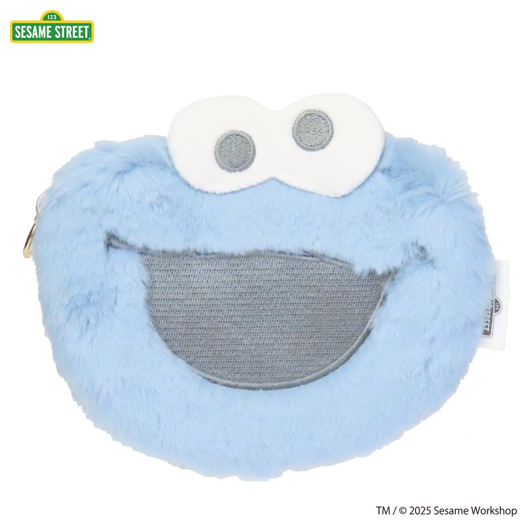 セサミストリート コスメポーチ ダイカットポーチ SESAME STREET FACE FUR クッキーモンスター エフエービージャパン 小物入れ キャラクター グッズ メール便可 シネマコレクション