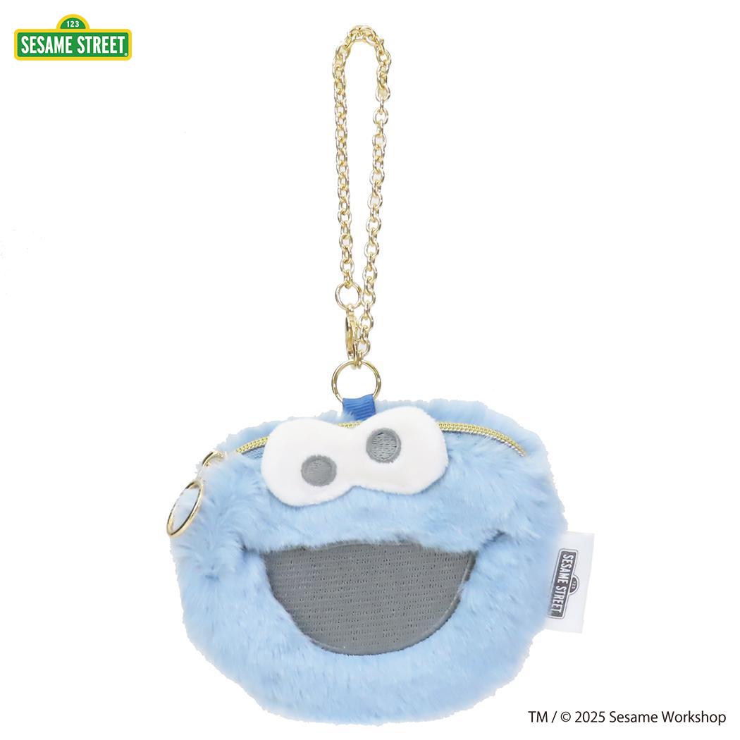 ミニダイカットポーチ ミニポーチ セサミストリート SESAME STREET FACE FUR クッキーモンスター エフエービージャパン 小物入れ メール便可
