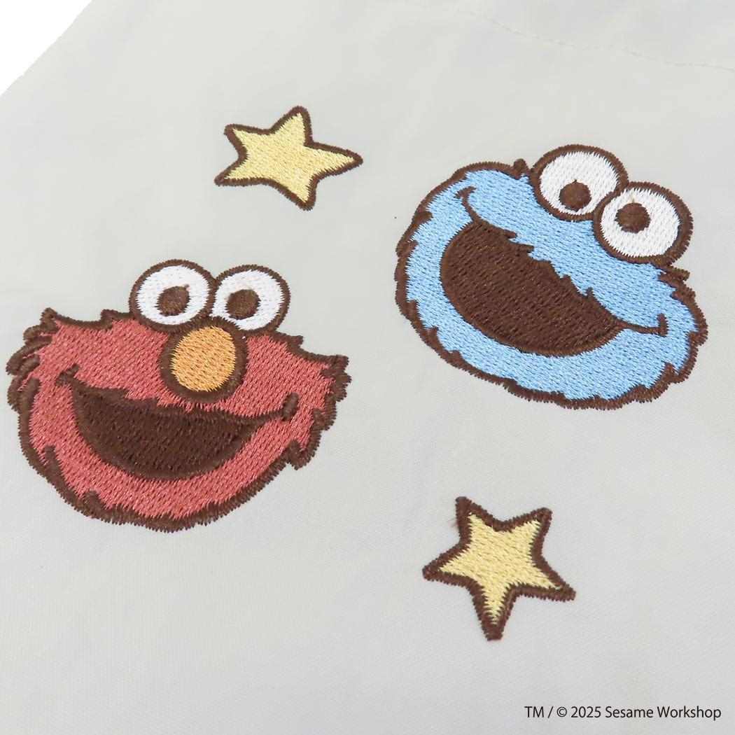 巾着ポーチ 巾着袋 セサミストリート SESAME STREET EMBROIDERY グレー エフエービージャパン 小物入れ メール便可