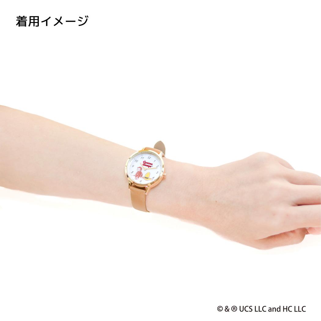 ベーシックレザーウォッチ 腕時計 おさるのジョージ DBR フィールドワーク プレゼント 女性 レディースウォッチ かわいい 絵本メール便可