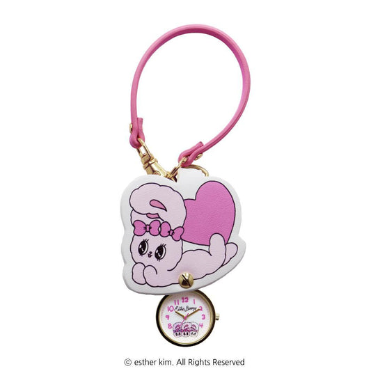 エスターバニー 懐中時計 ダイカット KC ウォッチ G WH Esther Bunny フィールドワーク プレゼント レディース 女性 女の子 バッグチャーム キャラクター グッズ メール便可 シネマコレクション