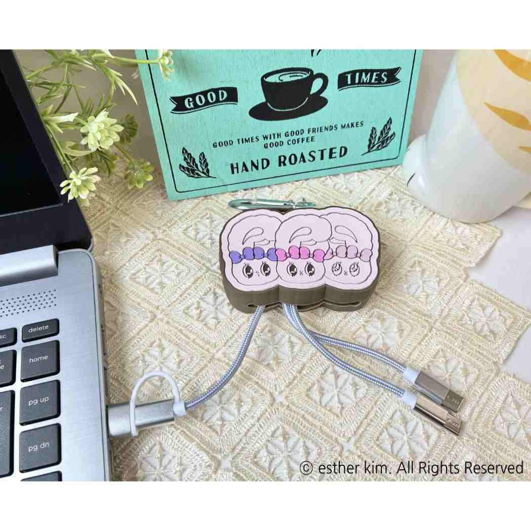 エスターバニー 充電コード チャージングケーブル LPI ライトピンク Esther Bunny フィールドワーク